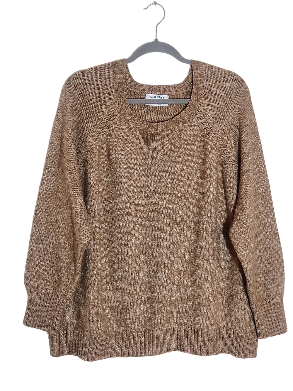 Old Navy Heathered Brown Oversized Fuzzy Sweater Size 2X